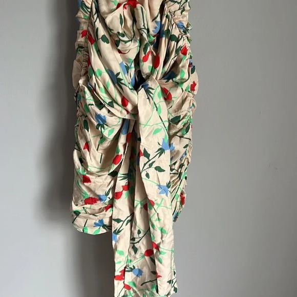 C/MEO COLLECTIVE Sectional Sleeveless Halter Shirred Mini Dress - Picture 6 of 13